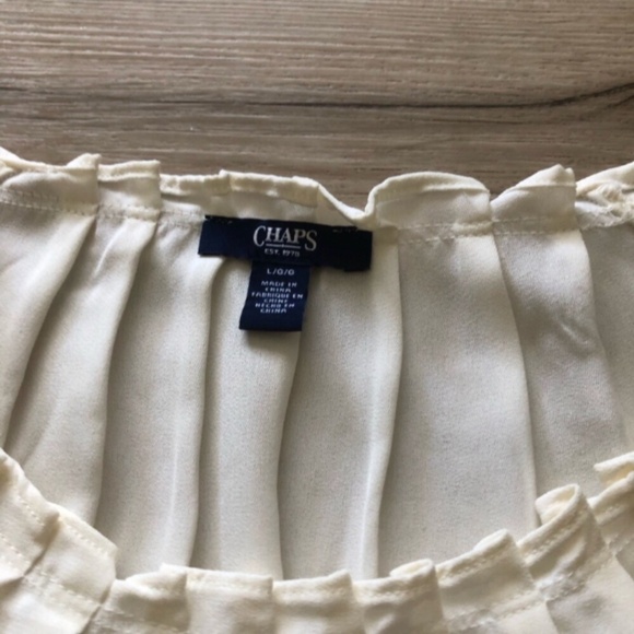 Chaps Elegant Cream Women's Top - Picture 8 of 8